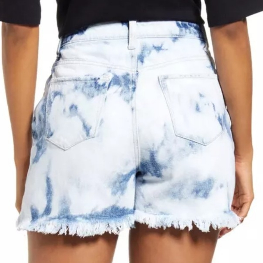 BP Ripped Nonstretch Denim Cutoff Shorts Size 26 ( 4 ) Blue Bleached Wash NWT - Picture 4 of 13